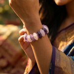 Amethyst and Rose Quartz Oval Cut Bracelet - view 6