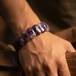 Amethyst Flat Beaded Bracelet - view 8