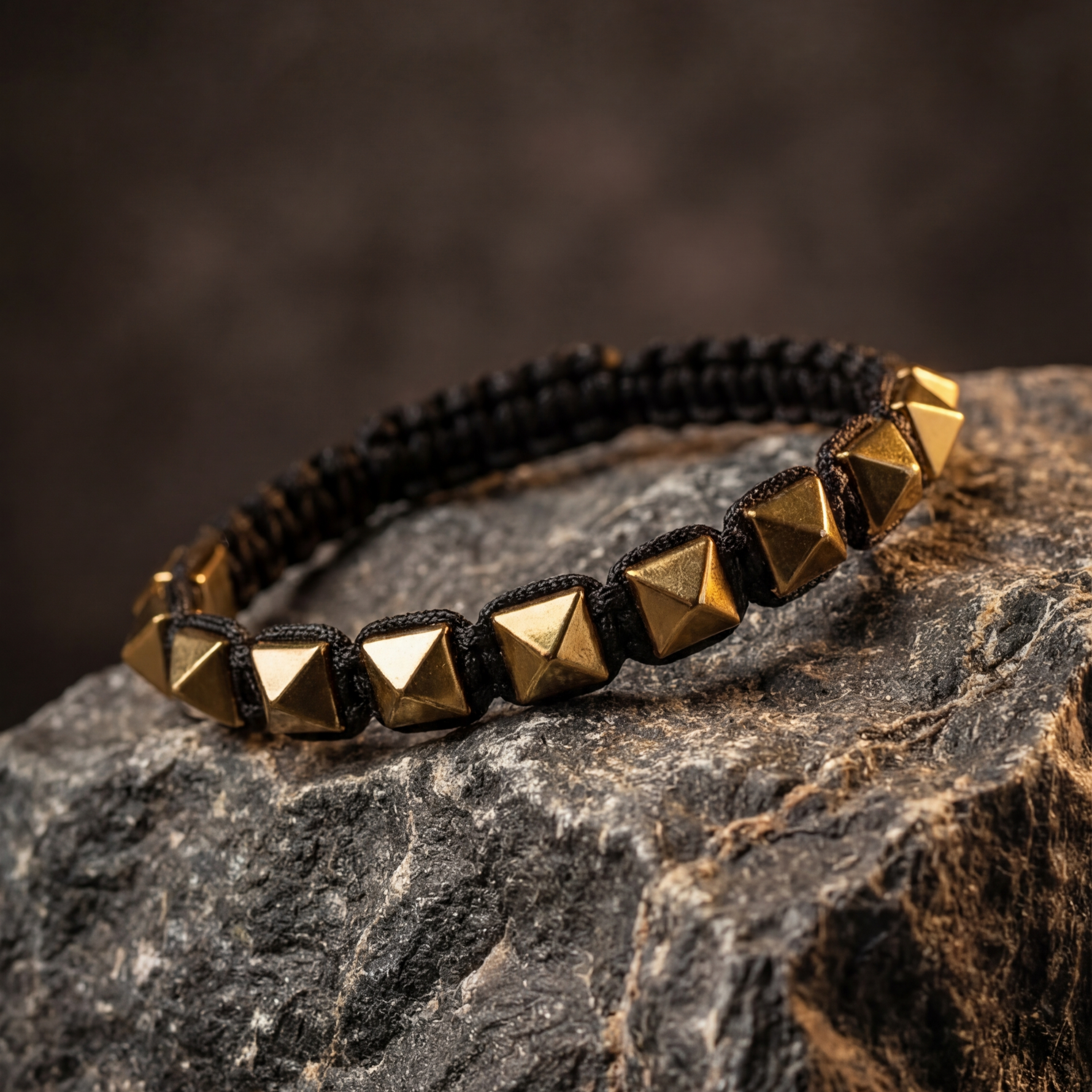 Golden Pyrite Pyramid Bracelet - view 7