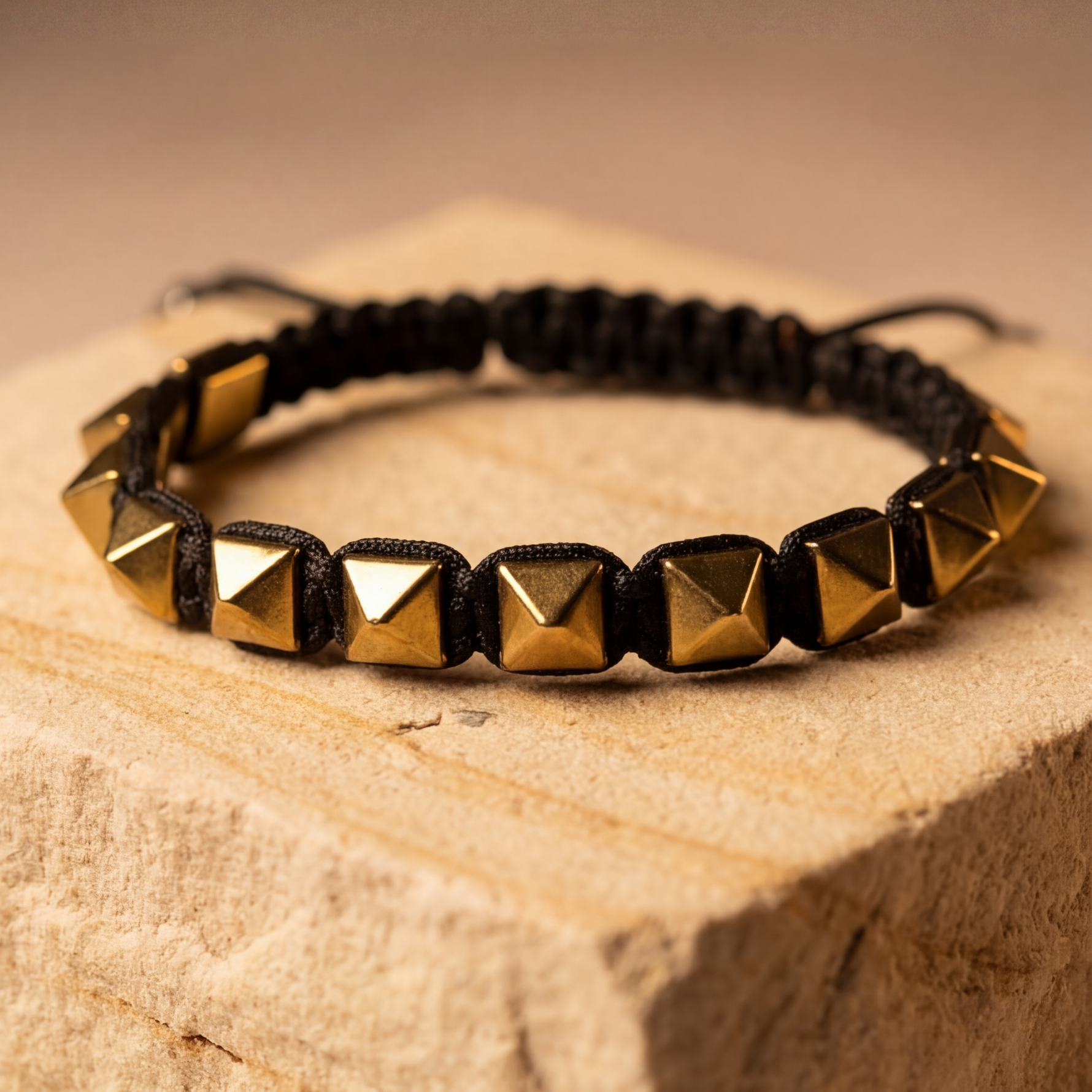 Golden Pyrite Pyramid Bracelet - view 6
