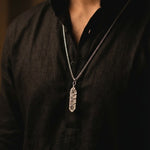 Clear Quartz Stone Locket with Chain