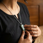 Amazonite Stone Locket with Chain
