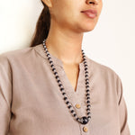 Silver Cap Karungali Mala with Large Bead, Gov. Lab Certified - view 4