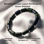 Lapis Lazuli Rectangular Stone Bracelet - view 11