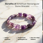 Amethyst Rectangular Stone Bracelet - view 5