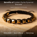 Golden Pyrite Pyramid Bracelet - view 5