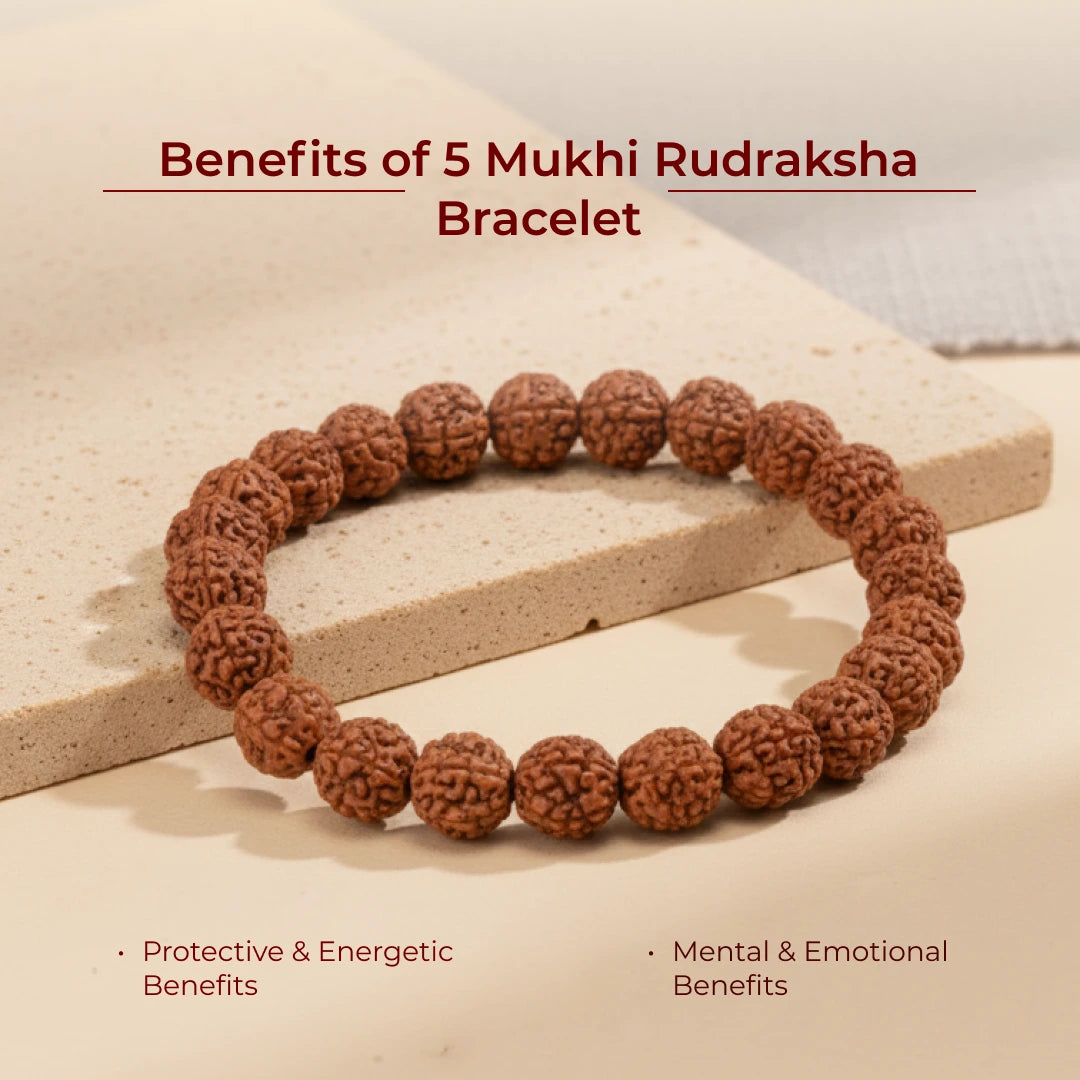 5 Mukhi Rudraksha Bracelet