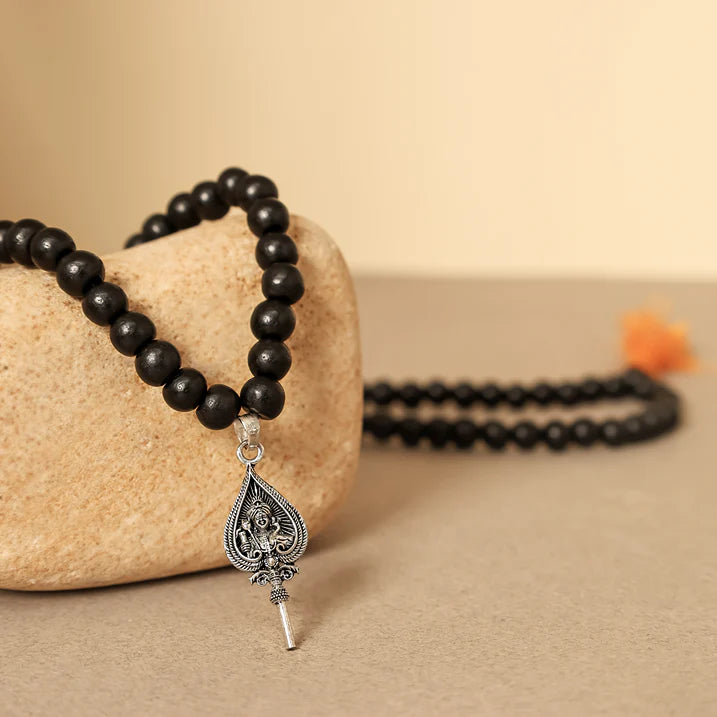 Karungali Malai with Murugan Shastra Pendant - view 4