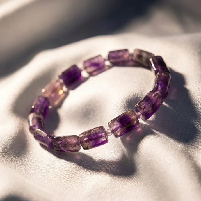 Amethyst Rectangular Stone Bracelet - view 7