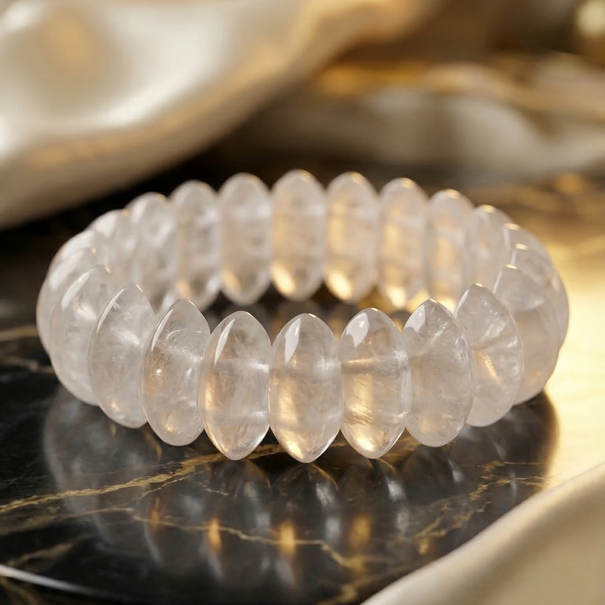 Clear Quartz Oval Cut Bracelet - view 6