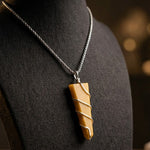 Yellow Aventurine Stone Locket with Chain - view 2