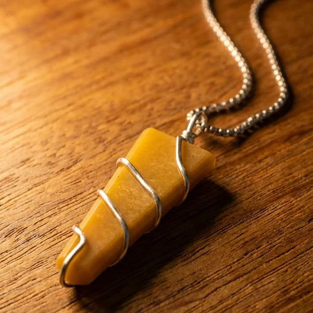 Yellow Aventurine Stone Locket with Chain - view 15