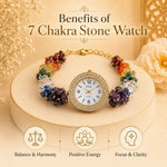 Natural 7 Chakra Stone Chips Watch | Healing Crystal Wrist Watch - view 3