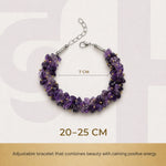 Natural Amethyst Chips Bracelet | Purple Crystal Healing Bracelet - view 2
