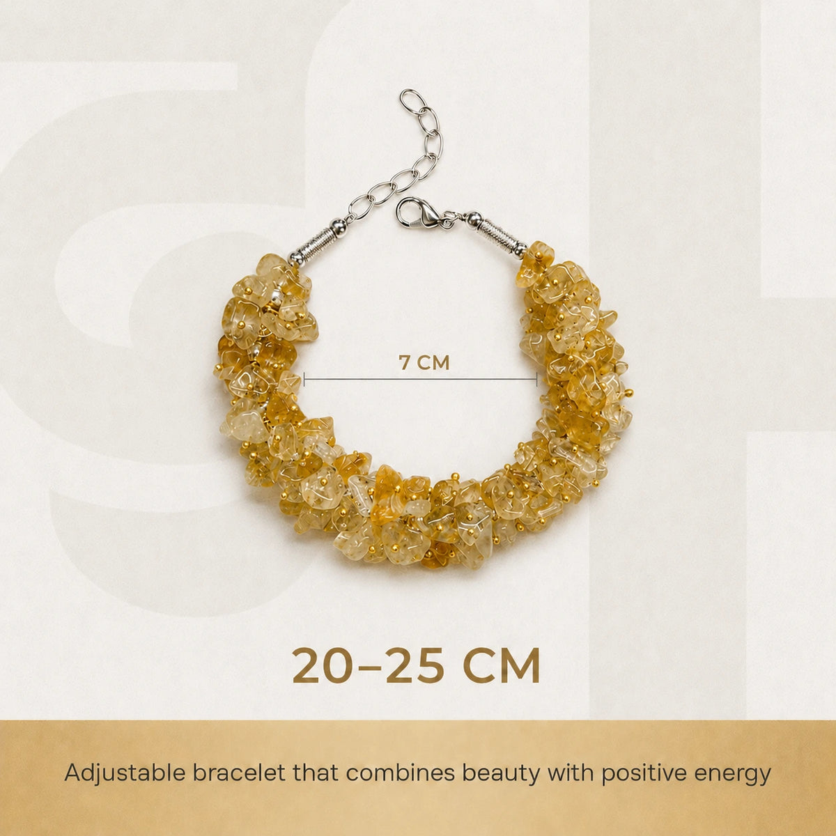 Natural Citrine Chips Bracelet | Sunela Stone Bracelet - view 3