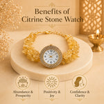 Natural Citrine Stone Chips Watch | Sunela Crystal Watch - view 3