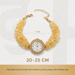 Natural Citrine Stone Chips Watch | Sunela Crystal Watch - view 2