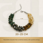 Natural Money Magnet Crystal Chips Bracelet | Abundance & Prosperity Bracelet - view 3