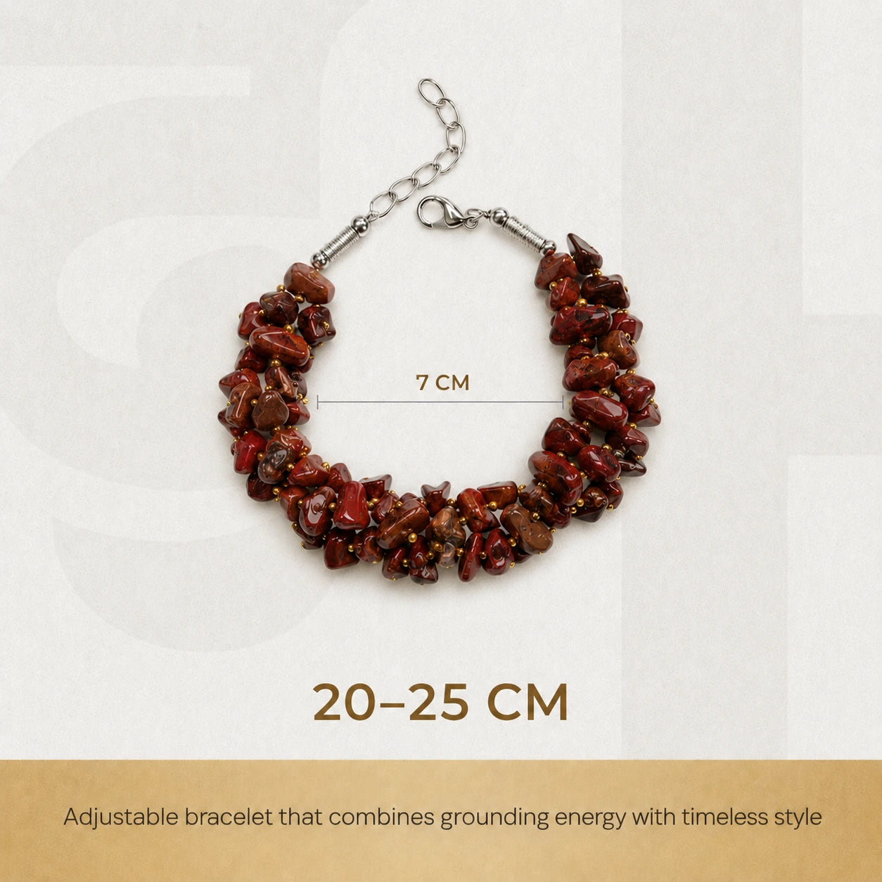 Natural Red Jasper Chips Bracelet - view 3