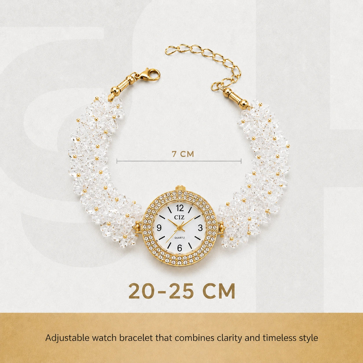 Natural Sphatik Clear Quartz Stone Chips Watch - view 2