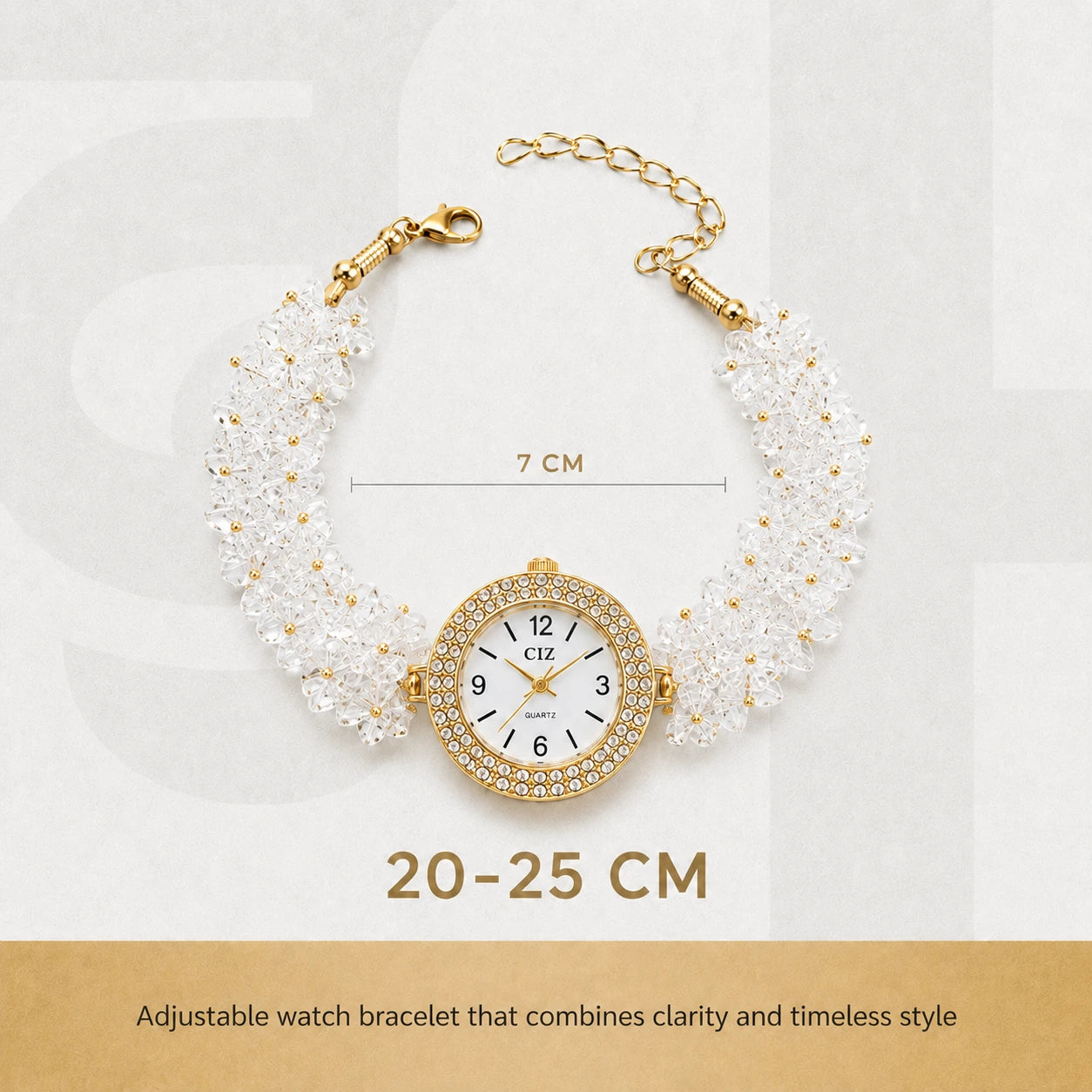 Natural Sphatik Clear Quartz Stone Chips Watch - view 2