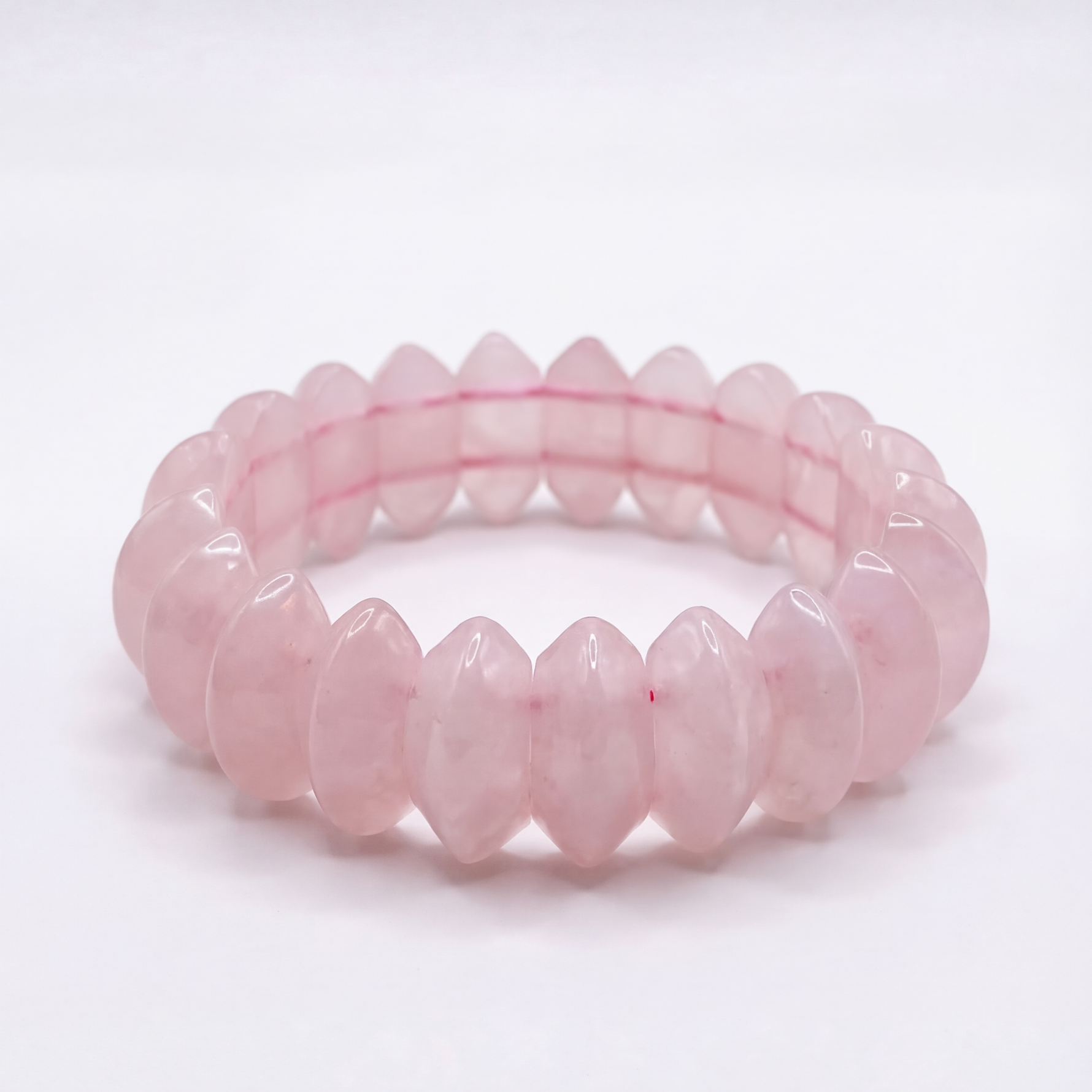 Rose Quartz Oval Cut Bracelet - view 4