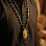 Rudraksha Karungali Malai with Shiv Pendant - view 3