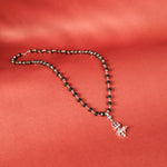 Silver Capped Karungali with Trishul Nandi Pendant with FREE Karungali Bracelet