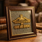 Baba Shyam Ji on Raw Pyrite Frame - view 2