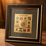 Shree Sampurna Yantra on Raw Pyrite Frame - view 3