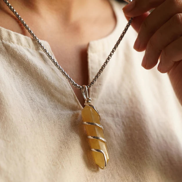 Yellow Aventurine Stone Locket with Chain - view 16