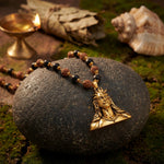 Rudraksha Karungali Mala with Adiyogi Pendant - view 3