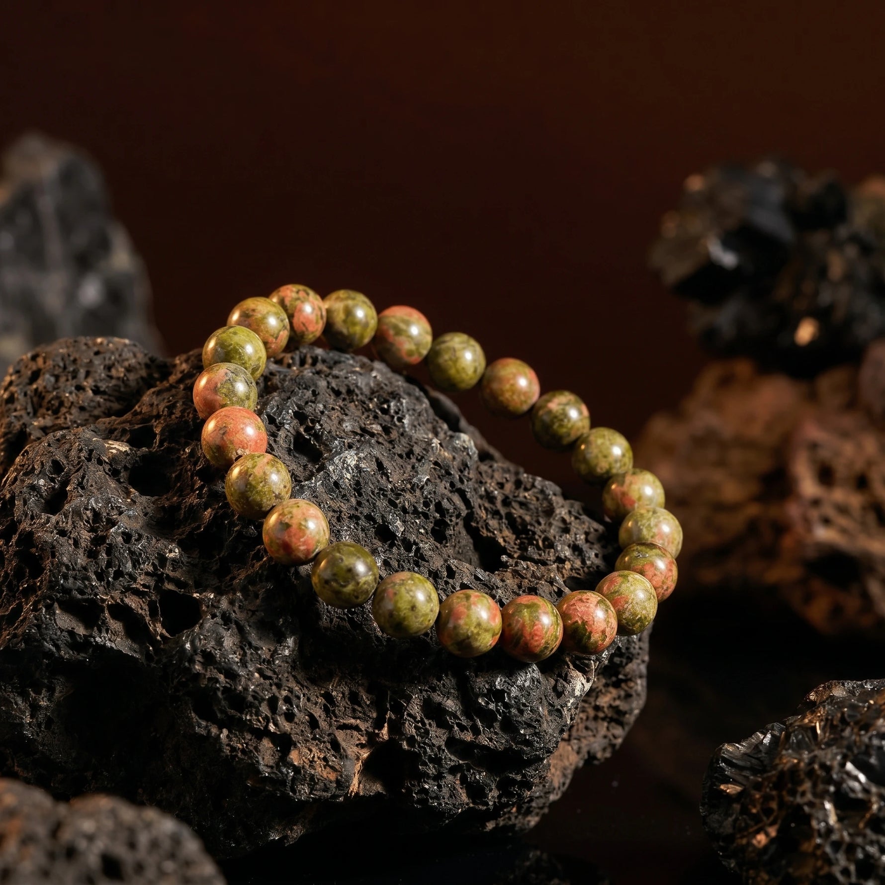 Unakite Stone Bracelet