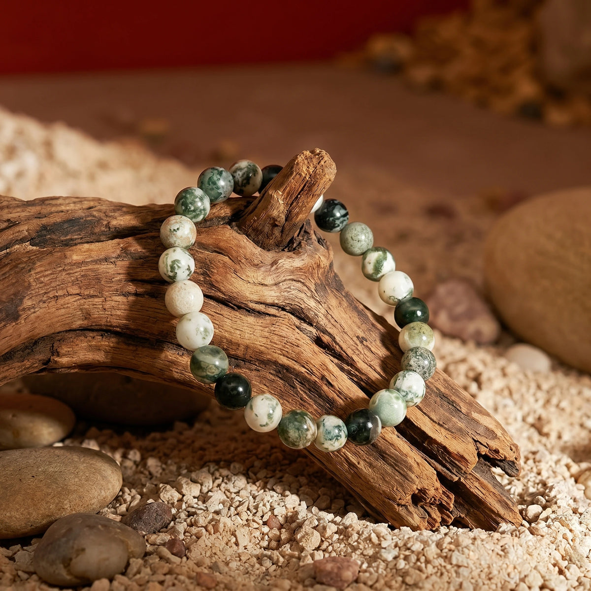 Tree Agate Stone Bracelet