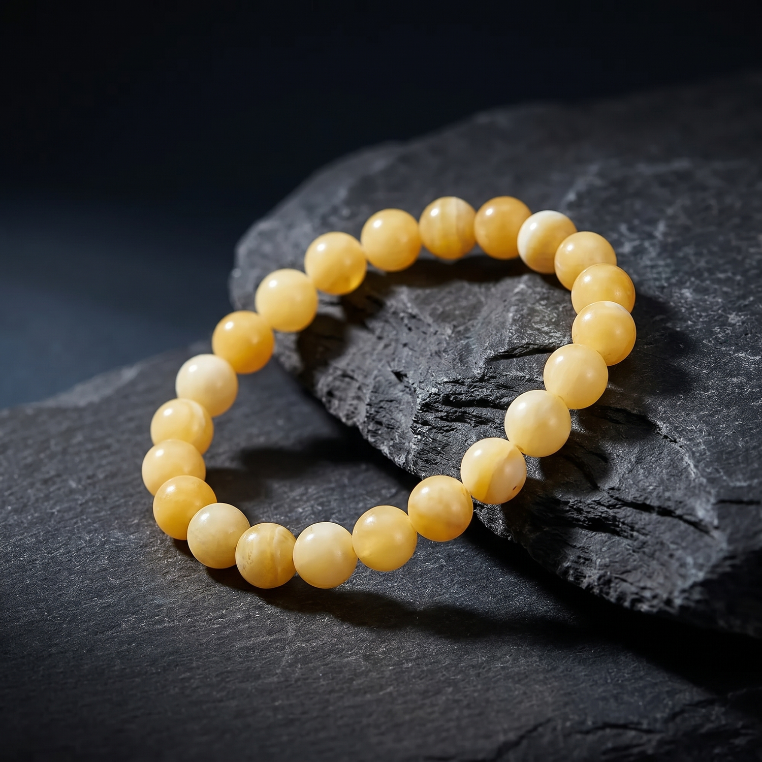 Yellow Calcite Stone Bracelet