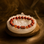 Aries (Mesh Rashi) Stone Bracelet with FREE Raw Selenite Plate