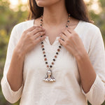 Rudraksha Karungali Mala with Adiyogi Pendant - view 6
