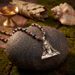 Rudraksha Karungali Mala with Adiyogi Pendant - view 2