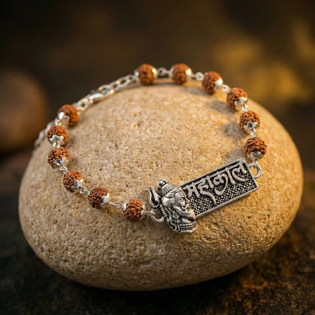 Rudraksha Silver Cap Mahakal Bracelet - view 7