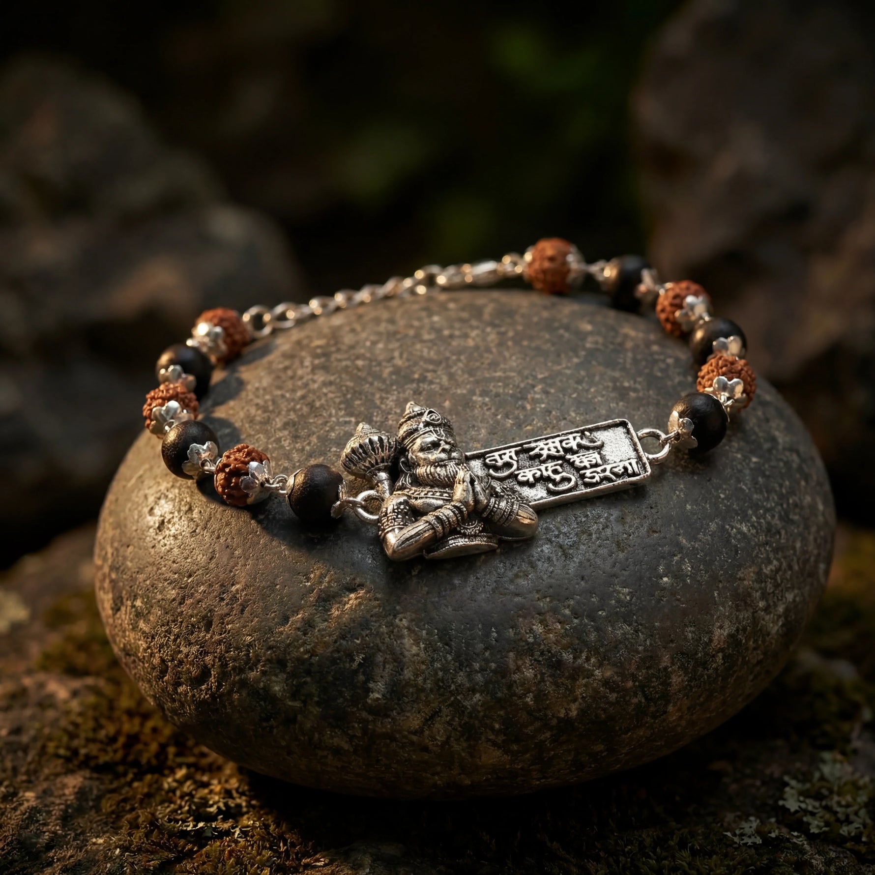 Rudraksha Karungali Hanuman Rakshak Bracelet - view 7