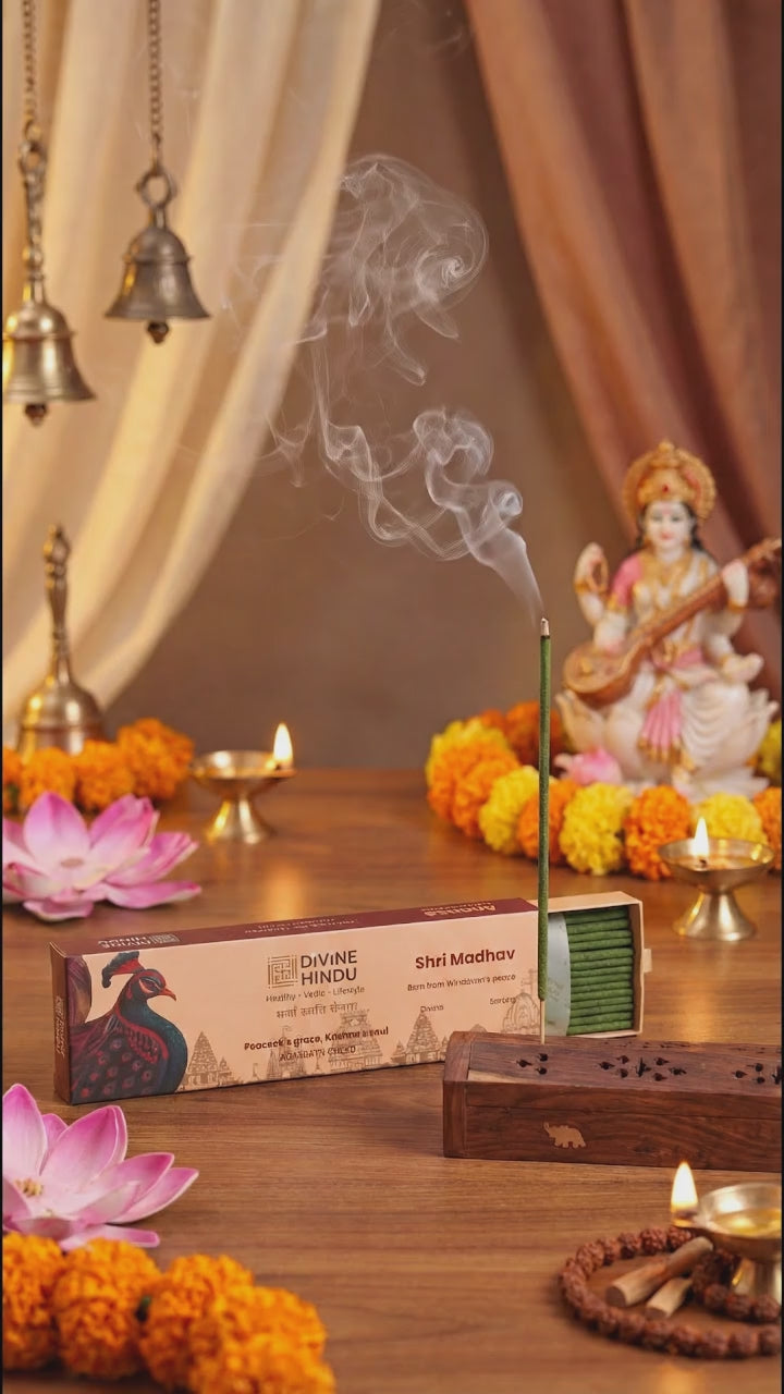 Divine Hindu Shri Madhav Agarbatti / Incense Sticks (Pack of 30)