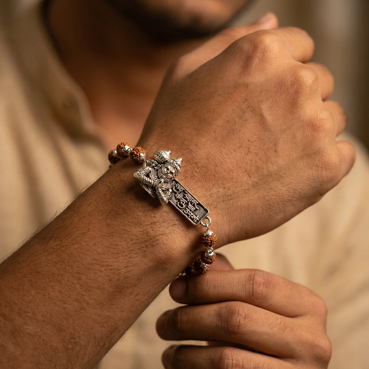 Rudraksha Hanuman Rakshak Bracelet - view 6