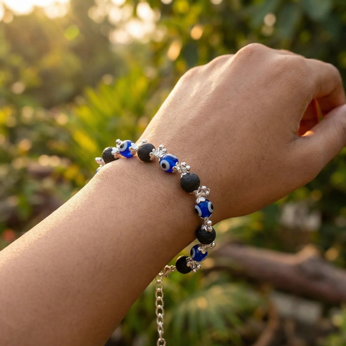 Evil Eye Karungali Floral Bracelet for Women - view 6