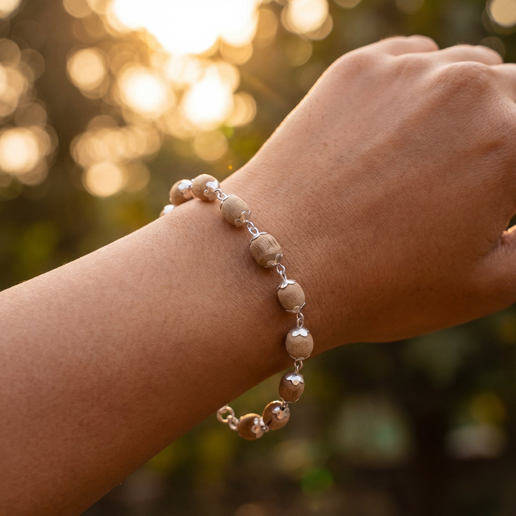 Hallmarked S925 Pure Silver Tulsi Bracelet - view 3