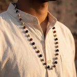 Rudraksha,Karungali and Tulsi Mala with Silver Cap - view 6